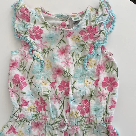 Little Me Floral Romper 2T - Picture 3 of 5